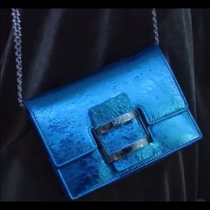 Leather Viv’ Micro Bag Roger Vivier Cobalt blue